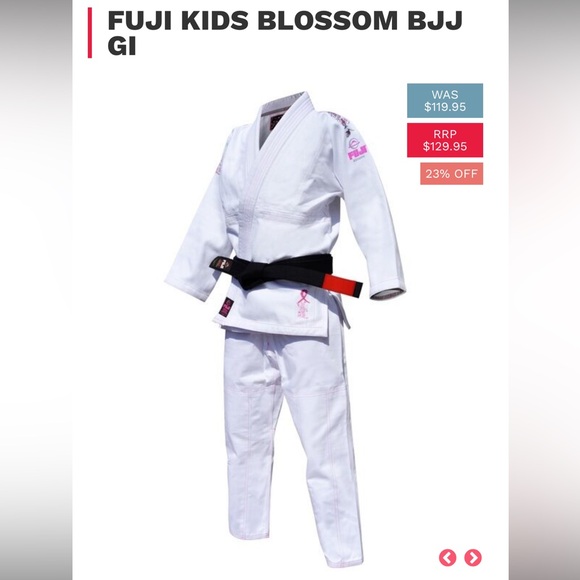 White Martial Arts Gi with Black Belt